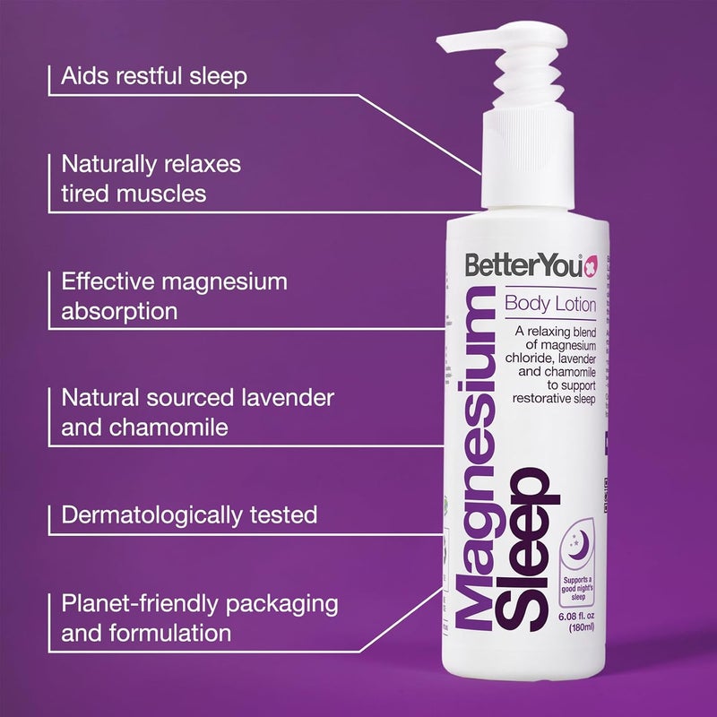 BetterYou Adult Sleep Bundle Magnesium Bath Salt Body Lotion and Essential Oils Spray Soothe Tired Muscles Lavender and Chamomile Blend 3 pc - Image 4