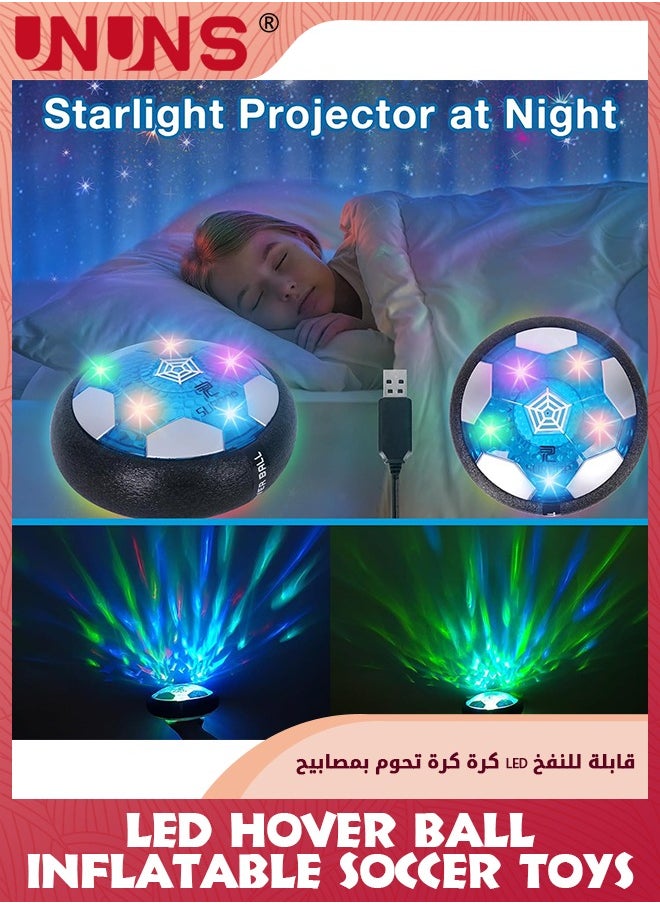 UNUNS Soccer Goal Backyard Set,Hover Soccer Balls,2-in-1 Hover Football With LED Star Night Light,Size 3 Football,Gift For Kids Boys Girls,Pop Up Portable Soccer Set,Toddler Soccer Nets Training Equipment  - Image 3