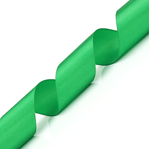 Nsilu 25 Yards 1-1/2 inches Wide Satin Ribbon Suitable for Wedding, Party and Gift Box Packaging Ribbon (Green, 1-1/2") - Image 3