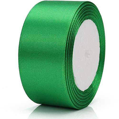 Nsilu 25 Yards 1-1/2 inches Wide Satin Ribbon Suitable for Wedding, Party and Gift Box Packaging Ribbon (Green, 1-1/2") - Image 4