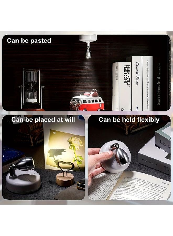 ضوء سبوت لاسلكي LED أسود RGB مع جهاز تحكم عن بعد، قابل للتعتيم ودوار، إضاءة ليلية - Image 5