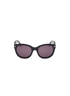 TOM FORD Women's Cat Eye Shape Acetate Sunglasses FT111401A54 Lens Size: 54 Millimeter - Shiny Black  - Image 2