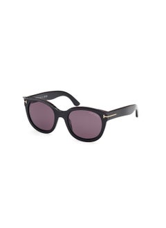 TOM FORD Women's Cat Eye Shape Acetate Sunglasses FT111401A54 Lens Size: 54 Millimeter - Shiny Black  - Image 1