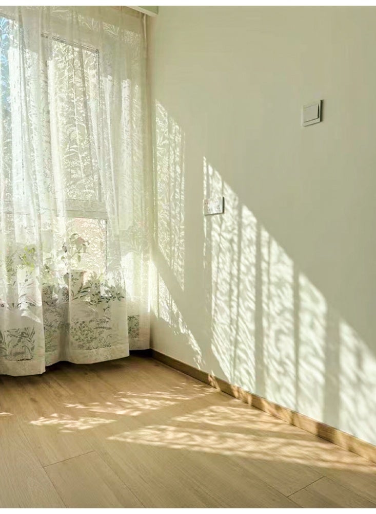 OHTEX HOME 1 قطعة، ستارة قصيرة من الدانتيل المطرز الفاخر على الطراز الفرنسي، ستارة قهوة بيضاء أنيقة، مناسبة للمطبخ وغرفة المعيشة والديكور المنزلي ذي النافذة الصغيرة. - Image 5