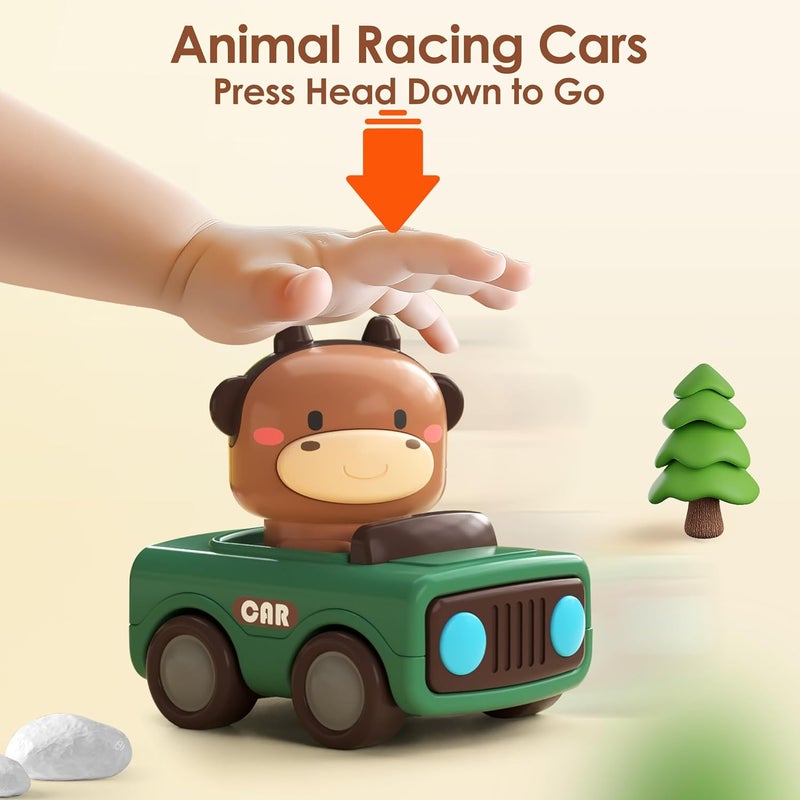 iPlay, iLearn Press to Go Animal Car Toys Set - Image 2