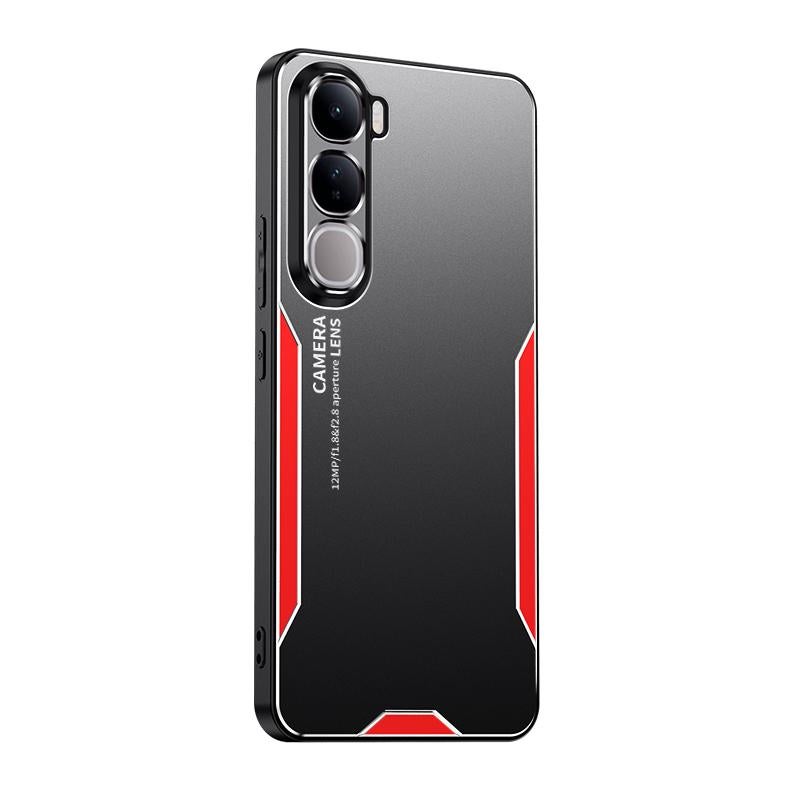 erorex For vivo Y400 Pro 5G Blade Series TPU Hybrid Metal Phone Case(Red) - Image 1