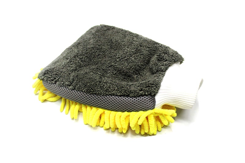 Maxshine Professional Microfiber Car Wash Mitt - Chenille - Ideal Wash Mitts for Car, SUV, Trucks, Boats, RV Washing - High Efficiency Detailing Wash Mitt - Auto Detailing Accessories - Yellow - Image 2