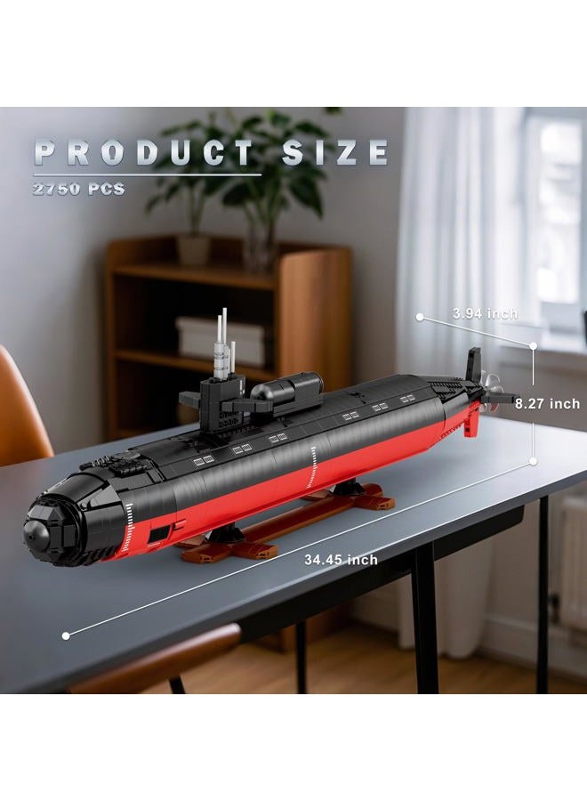 Reobrix Nuclear Submarine Construction Toy for Adults, 1:125 Military Los Angeles Class SSN Watercraft Model 33049, Display Decoration Home Decor Toy Gifts for 14+ (2988 Pieces) - Image 4
