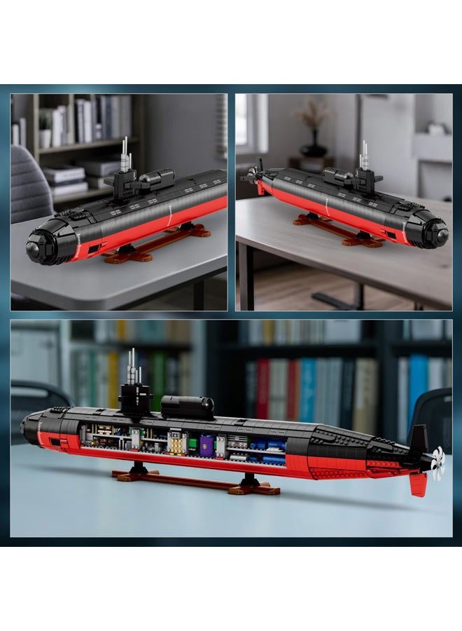 Reobrix Nuclear Submarine Construction Toy for Adults, 1:125 Military Los Angeles Class SSN Watercraft Model 33049, Display Decoration Home Decor Toy Gifts for 14+ (2988 Pieces) - Image 3