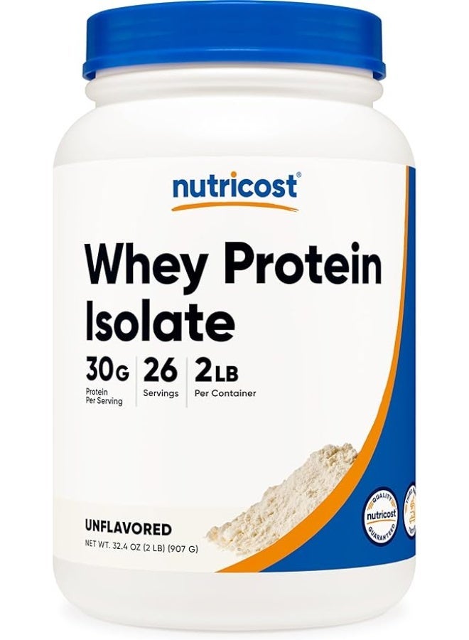 Nutricost, Whey Protein Isolate, Unflavored, 2 lb (907 g) - Image 1