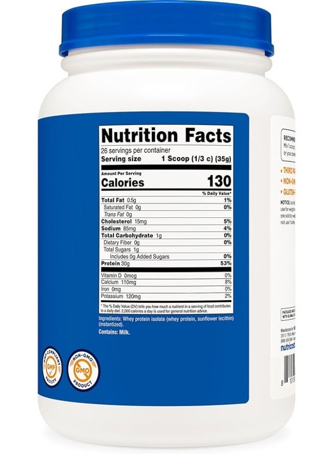 Nutricost, Whey Protein Isolate, Unflavored, 2 lb (907 g) - Image 4