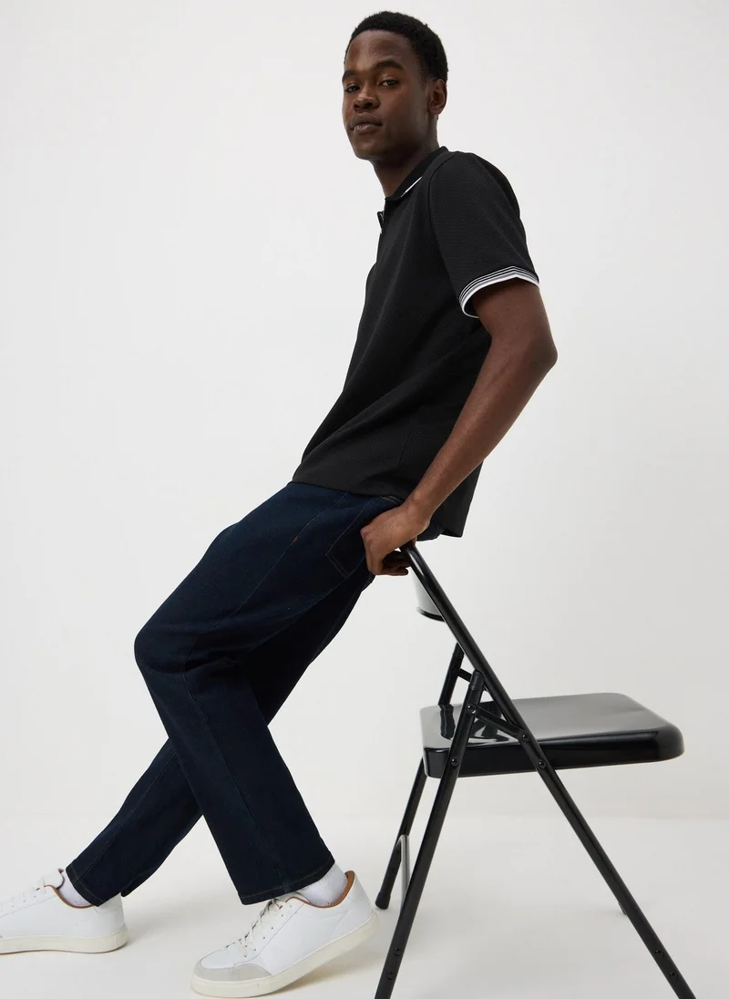 Matalan Black Tipped Polo
