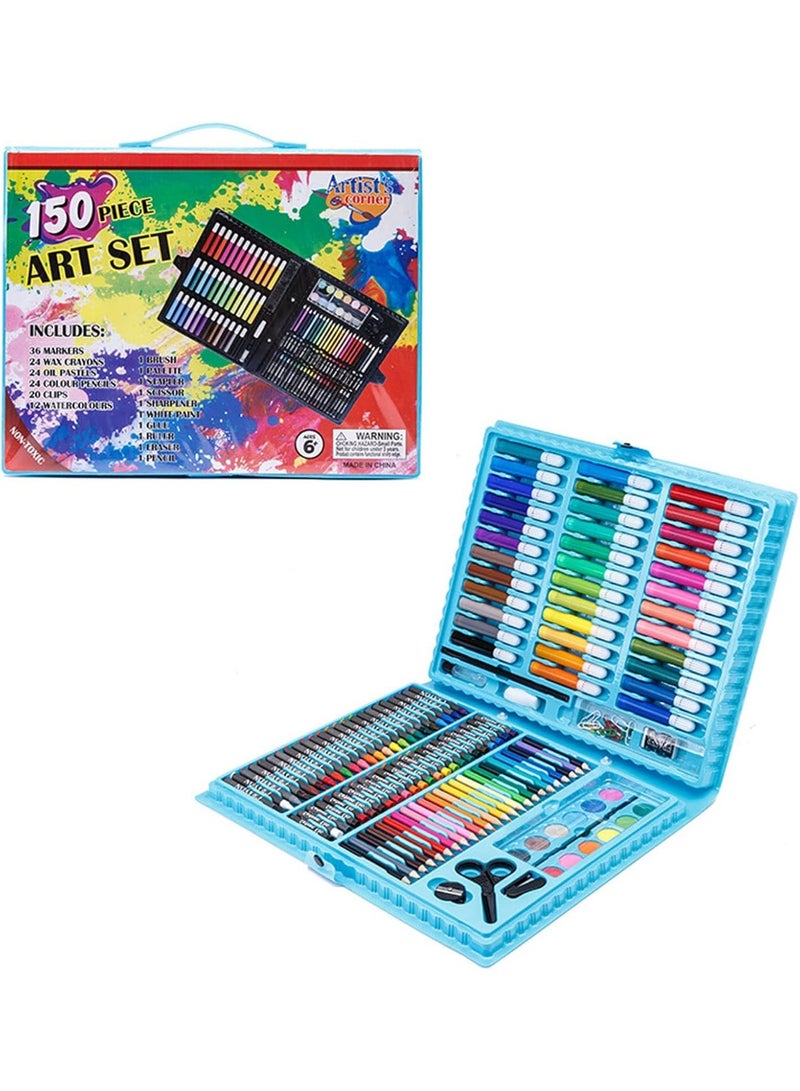 Children's coloring set bag for girls and boys, 150 pieces, multi-colored - Image 1