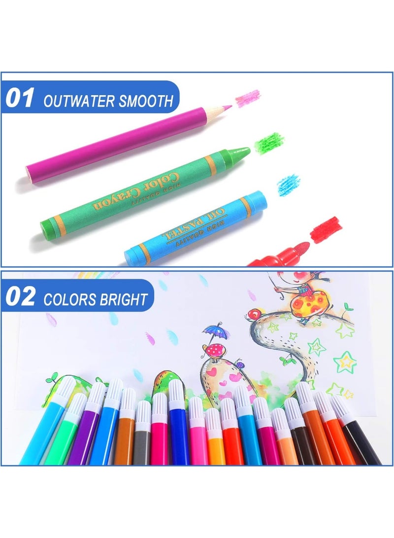 Children's coloring set bag for girls and boys, 150 pieces, multi-colored - Image 4