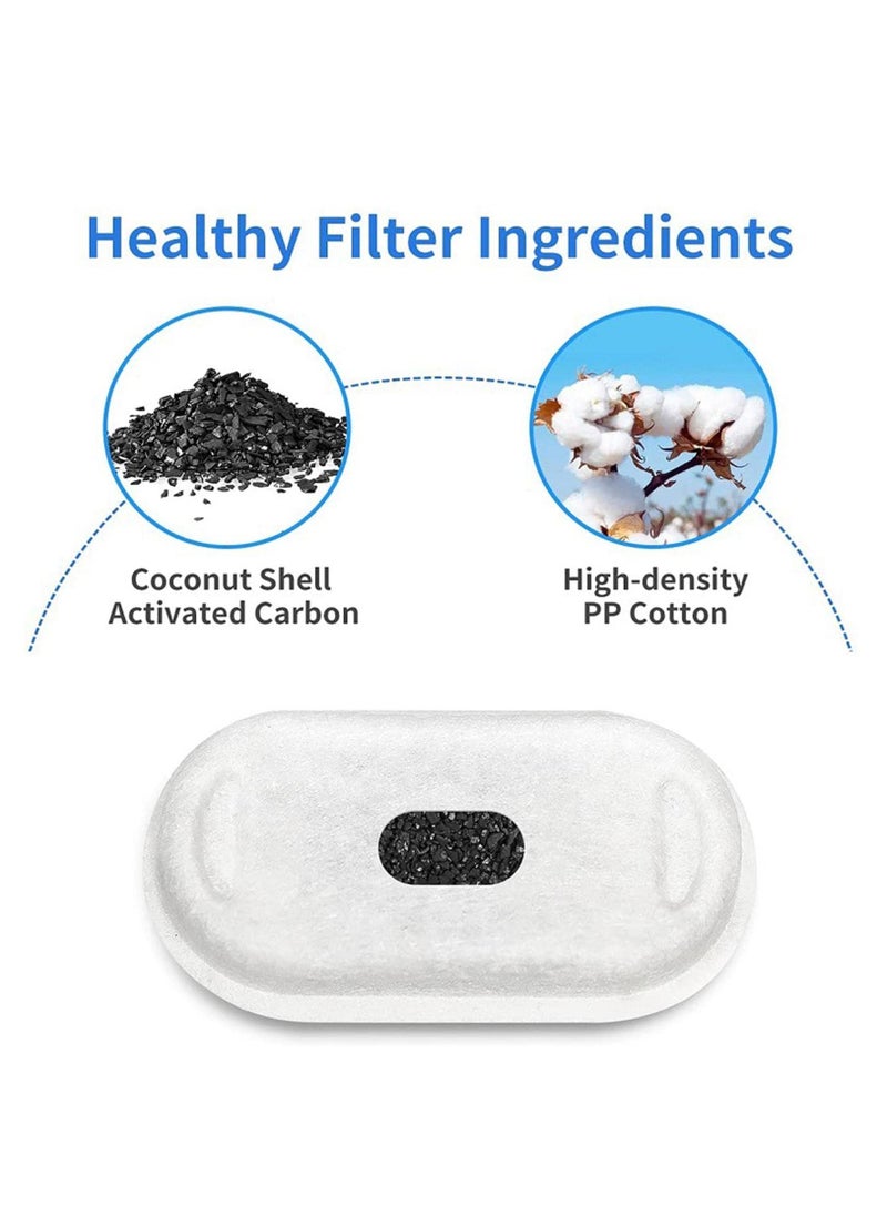 Generic Pet Fountian Filter Cat Water Fountain Filters with Sponges Pet Water Filter Replacement for Stainless Steel 108oz/3L/67oz/2L  - Image 2