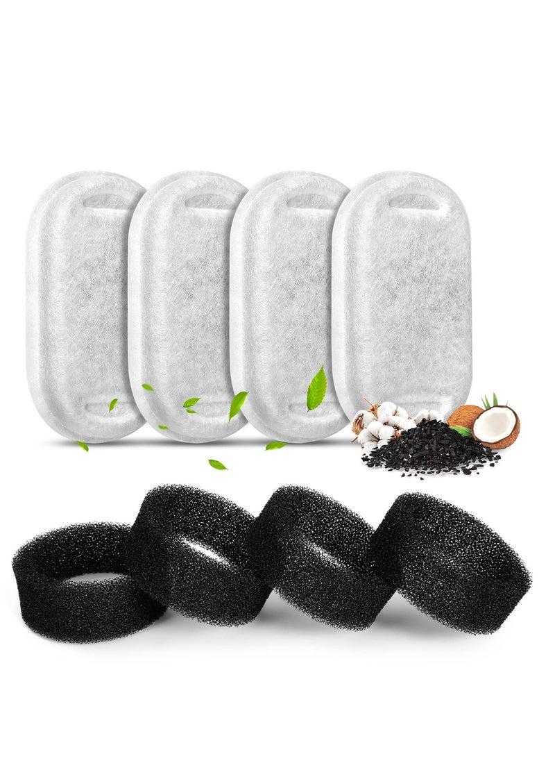 Generic Pet Fountian Filter Cat Water Fountain Filters with Sponges Pet Water Filter Replacement for Stainless Steel 108oz/3L/67oz/2L  - Image 1