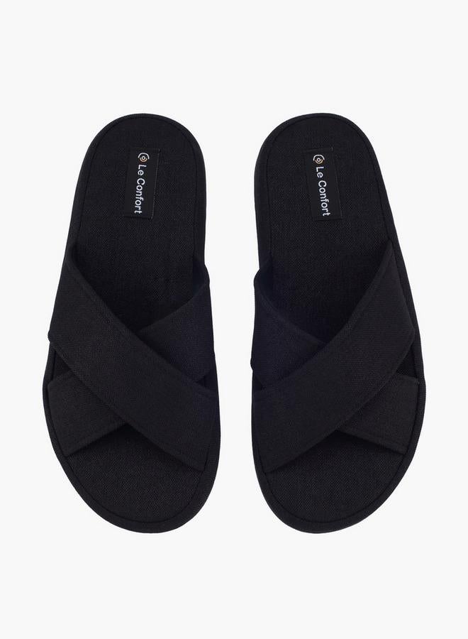 Le Confort Men Cross Strap Bedroom Slippers - Image 2