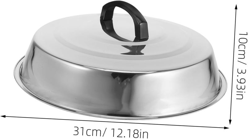 Kisangel Grill Accessories Food Cover Stainless Steel Steak Dome Reusable Food Covers for Home Hotel Restaurant - Image 2