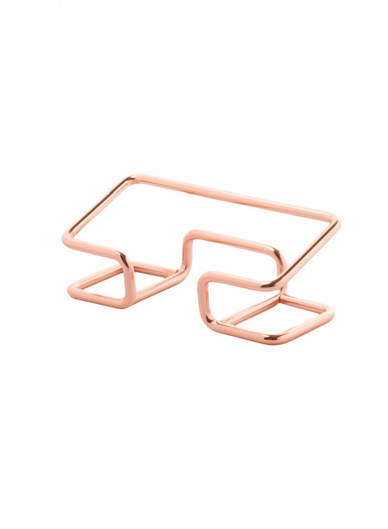Business Card Holder for Desk, Cute Metal Card Organizers and Office Desk Accessories for Men and Women (Rose gold) - Image 2