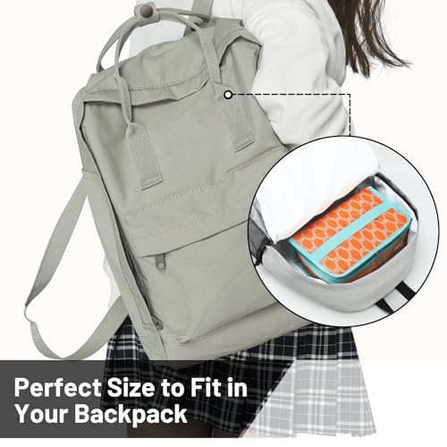 MIER Portable Thermal Insulated Cooler Bag Mini Lunch Bag for Kids, Orange - Image 4