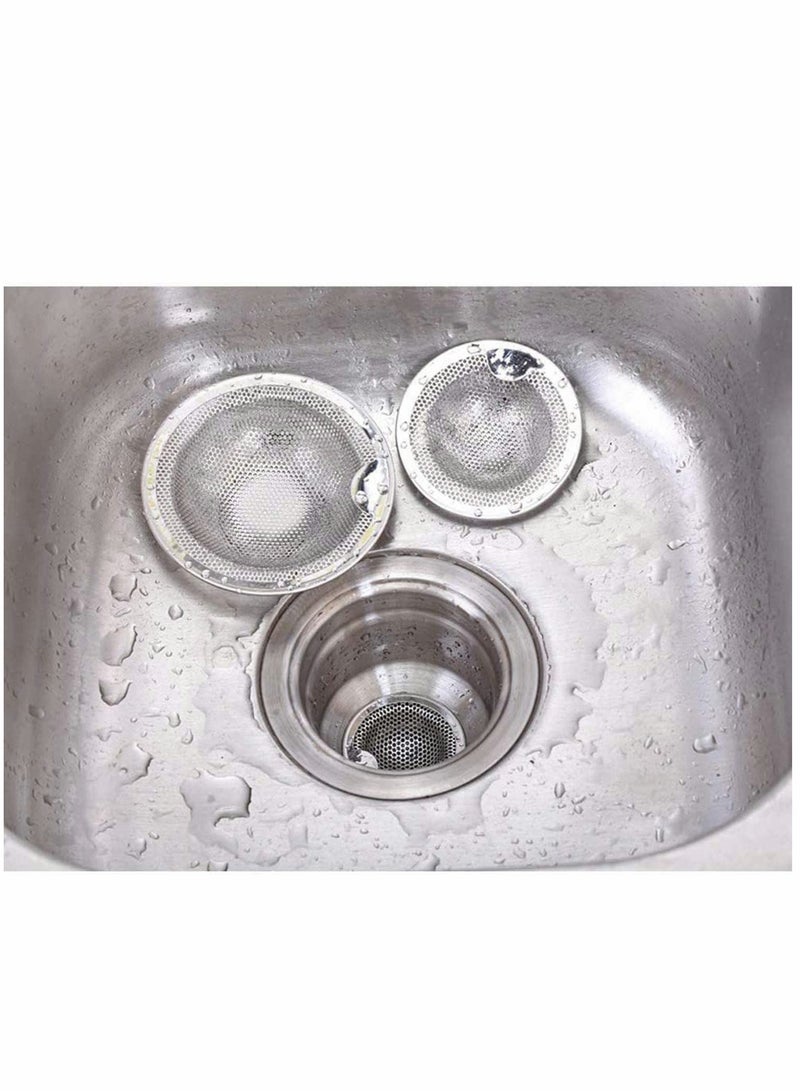 Zikra 2 Pcs Kitchen Sink Strainers, Stainless Steel Anti-Clogging Mesh Sink Drainer Kithen Sink Drain Filter Basket-Silver - Image 4