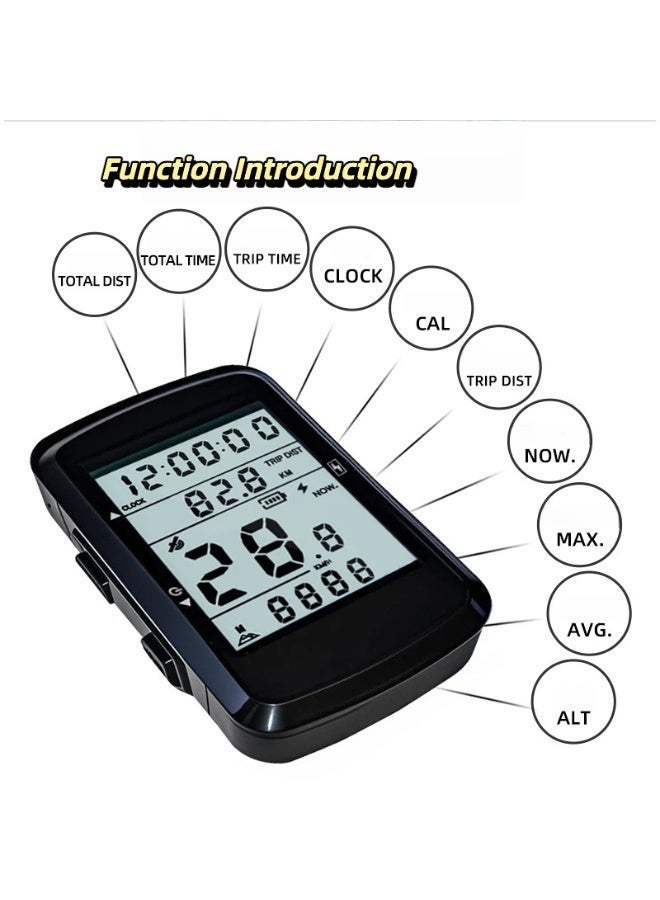 GPS Bike Computer for Road & MTB, Wireless Cycling Speedometer, Supports 5 Global Satellite Systems, Waterproof, USB Rechargeable, 28H Runtime - Image 2