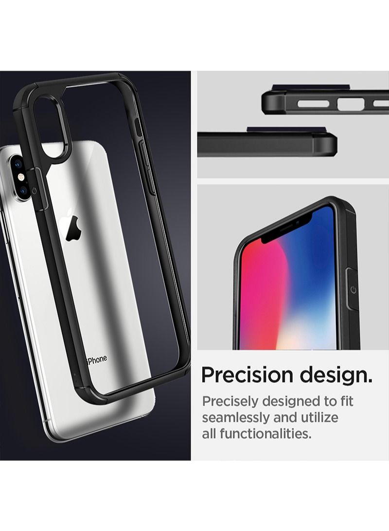 iPhone X/Xs Case Clear Cover Ultra Thin Silicone Shockproof Hard Back Cases Transparent Protective Slim Phone Case for Apple iPhone X/Xs 5.8 inch - Black