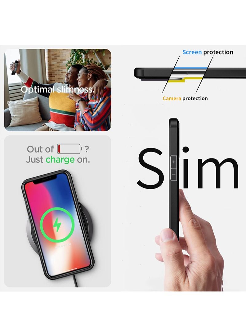 iPhone X/Xs Case Clear Cover Ultra Thin Silicone Shockproof Hard Back Cases Transparent Protective Slim Phone Case for Apple iPhone X/Xs 5.8 inch - Black