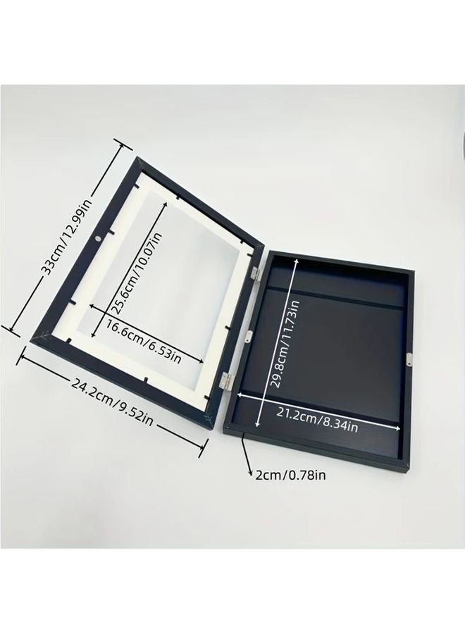 2025 Upgraded 10x12.5 Inch Art Painting Frame Noir Front Opening Adjustable Horizontal Vertical Hanging for Display School Projects - Image 5