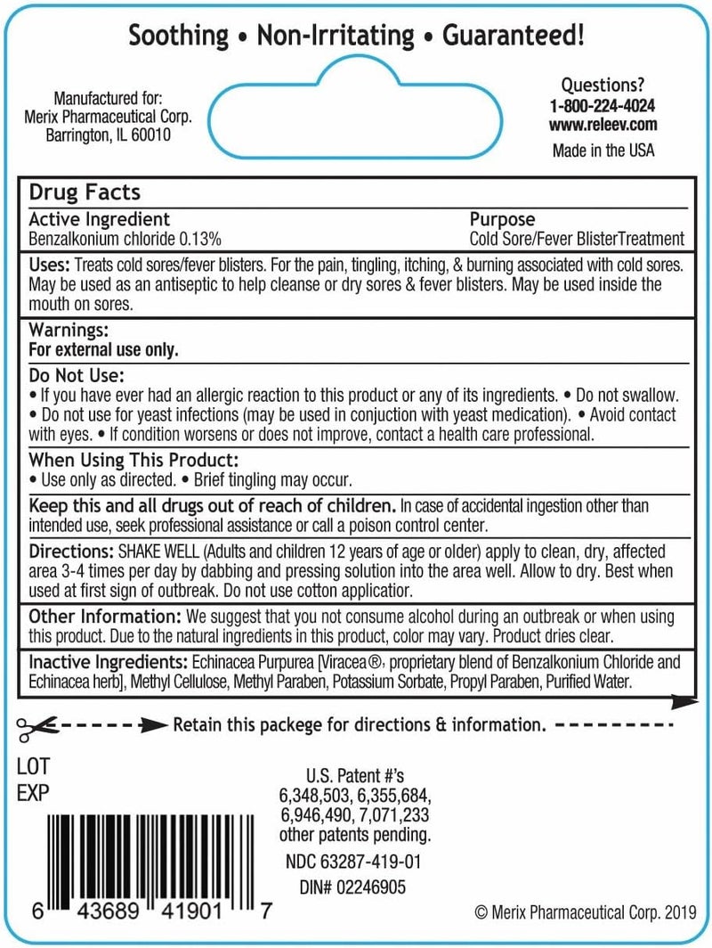 Releev 1 Day Cold Sore Symptom Treatment, 6 mL (0.20 oz) - Image 2