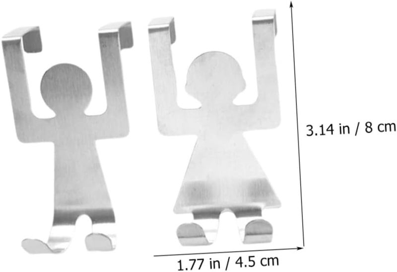 Garneck 4Pcs Heavy Duty Over The Door Hooks Stainless Steel Coat Hanger Organizer No Drill Cabinet Door Hook Rack for Bags Towels Clothes for Bedrooms and Bathrooms - Image 2