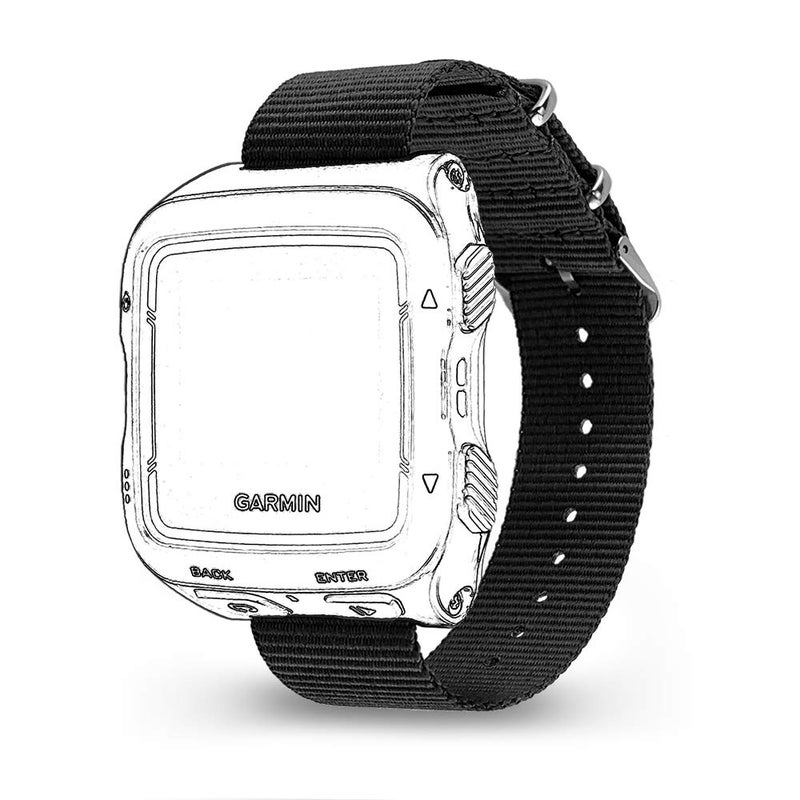 C2D JOY One Sheet Nylon Strap Compatible with Garmin Approach s10 Replacement Golf WatchBand (Black) - Image 2