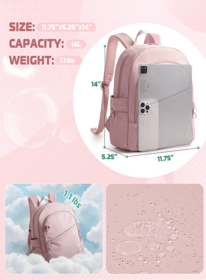 Smasrob Women Mini Backpack with Wet Pocket and RFID Blocking Pocket, Small Backpack Purse for Gym, Work, College or Travel, Pink - Image 2