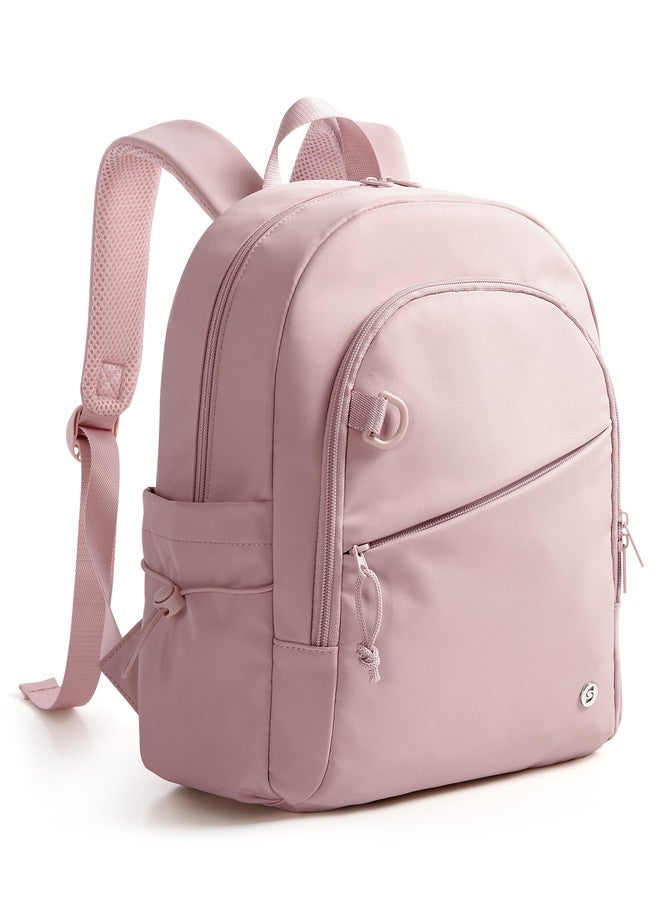 Smasrob Women Mini Backpack with Wet Pocket and RFID Blocking Pocket, Small Backpack Purse for Gym, Work, College or Travel, Pink - Image 1
