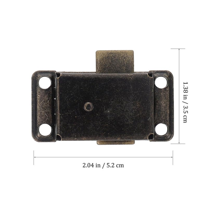 Antique Furniture Lock Set 54x28mm Flush Mount for Jewelry Box Drawers Cabinets - Image 3