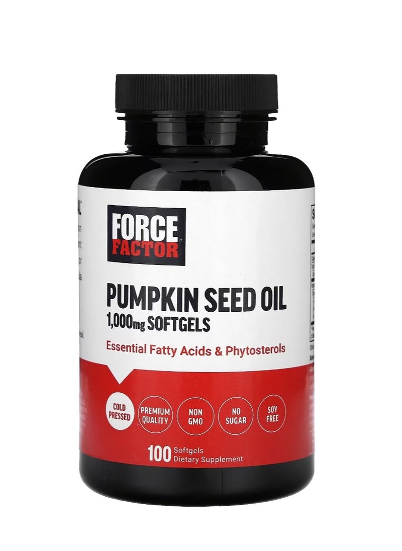Force Factor Pumpkin Seed Oil 2000 mg 100 Softgels (1000 mg Per Softgel)  - Image 1