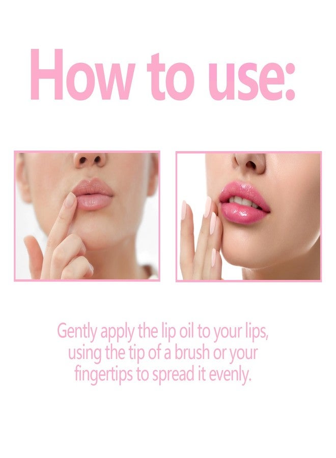 Tiejdhr Magic Color Changing Lip Oil, Warm Change Lip Gloss, Nourishing Lip Glow Oil Upgraded Big Brush Head Moisturizing Lip Oil Long Lasting & Non-Sticky Primer Lip Tint (Pink) - Image 5