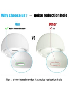 Generic [3 Pairs] Replacement Ear Tips for AirPods Pro and AirPods Pro 2nd Generation with Noise Reduction Hole Silicone Ear Tips for AirPods Pro  - Image 2