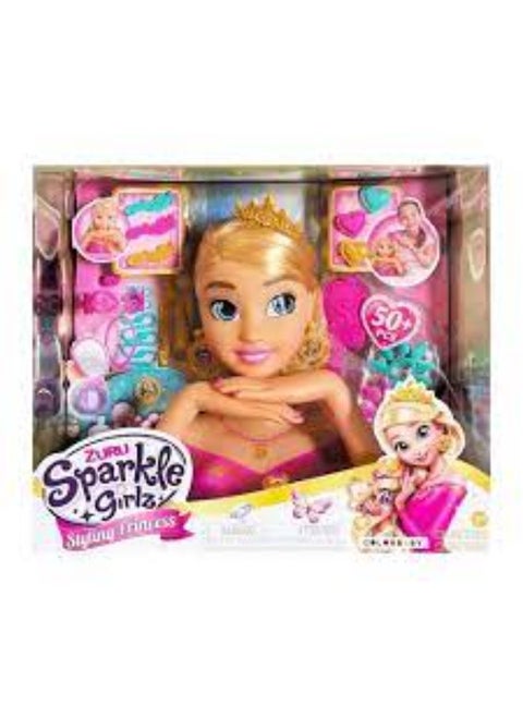 C-S001-SPARKLE GIRLZ-STYLING HEADS-WITH NAIL -Fantasy Nail DesignStyling Head Window Box,Bulk,4PCS,No Inner,STD Color