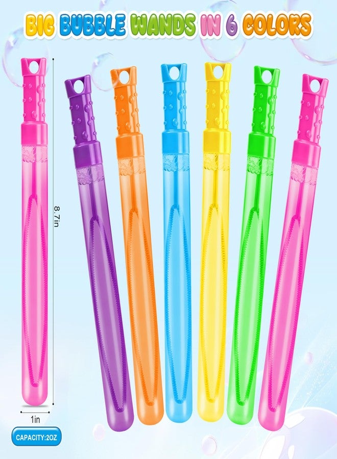 AuroTops 48 Pcs Bubble Wands Bulk,Bubbles Party Favors for Kids Giant Bubble Wand,Big Bubbles Birthday Gifts for Boys Girls,Ideal for Carnival,Wedding,Classroom Prizes,Goodies Bags Stuffers,6 Colors - Image 2