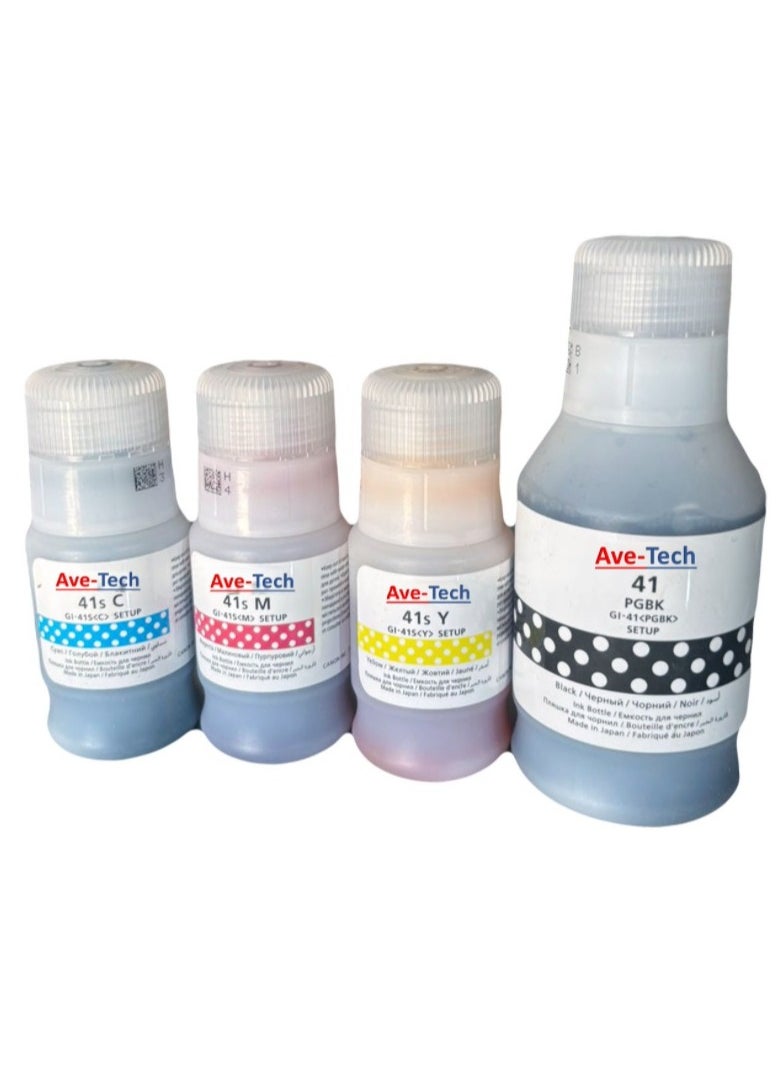 AVE-TECH PREMIUM INK PG-41 SET / Pages 6000 / For Used In Canon / PIXMA G1420/G1430/G2420/G2460/G2470/G3420/G3460/G3470/G3471/G3472/G4470 