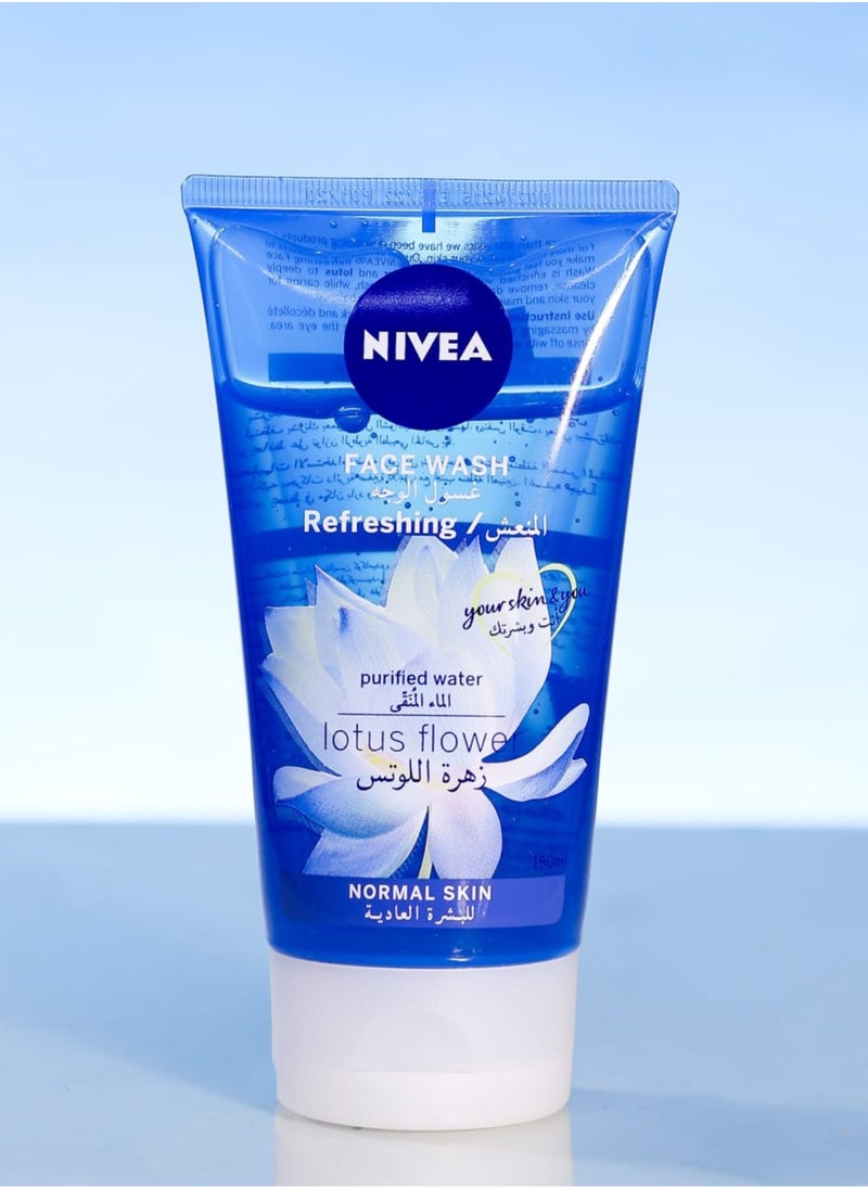 Nivea Nivea face wash refreshing lotus flower normal skin 150ml 