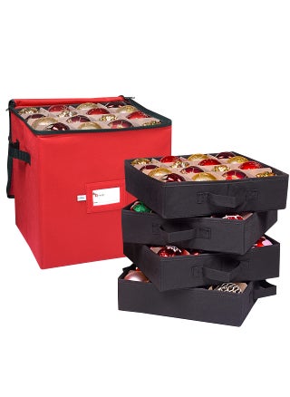 Primode Christmas Ornament Storage Box 4 Individual Trays Xmas Storage Container Fits 64 Ornaments Decoration Balls Constructed of Durable Polyester Material Red - pzsku/Z6B3918B9FDDD788E5178Z/45/1749490655/5aecceae-f328-415a-80c7-2bc4b65bec74