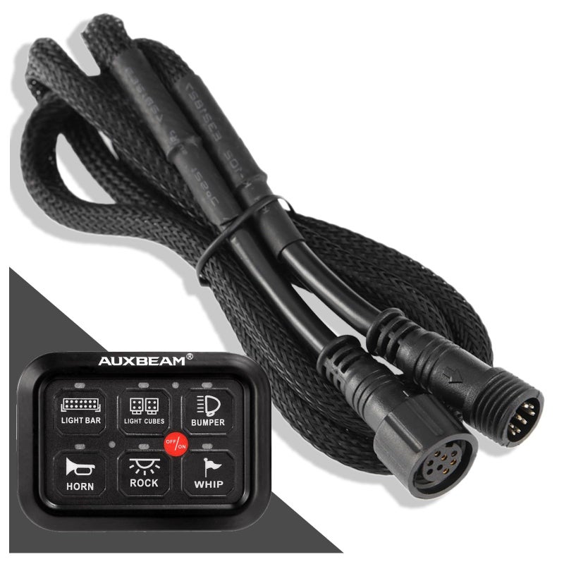 Auxbeam 3.94ft 8 Pin Wiring Harness Extension for Auxbeam 6 Gang Switch Panel BC60, GC60 Switch Controller Extension Line Controller Box, ATV, UTV, Truck, Trailer, Bus, Car, RV, Boat, Motorhome - Image 5