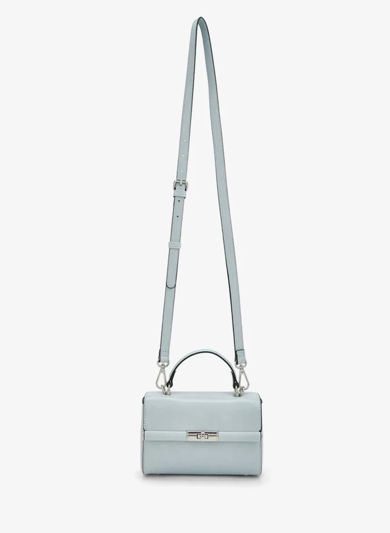 سيليست Solid Satchel Bag With Twist Lock Closure
