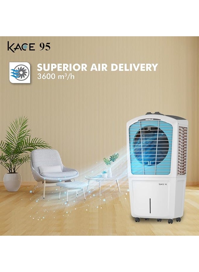 Havells Havells Kace 95 L Desert Air Cooler – GHRACAMB008, 3600 m³/h Airflow, Ice Chamber, Honeycomb Pads  - Image 3