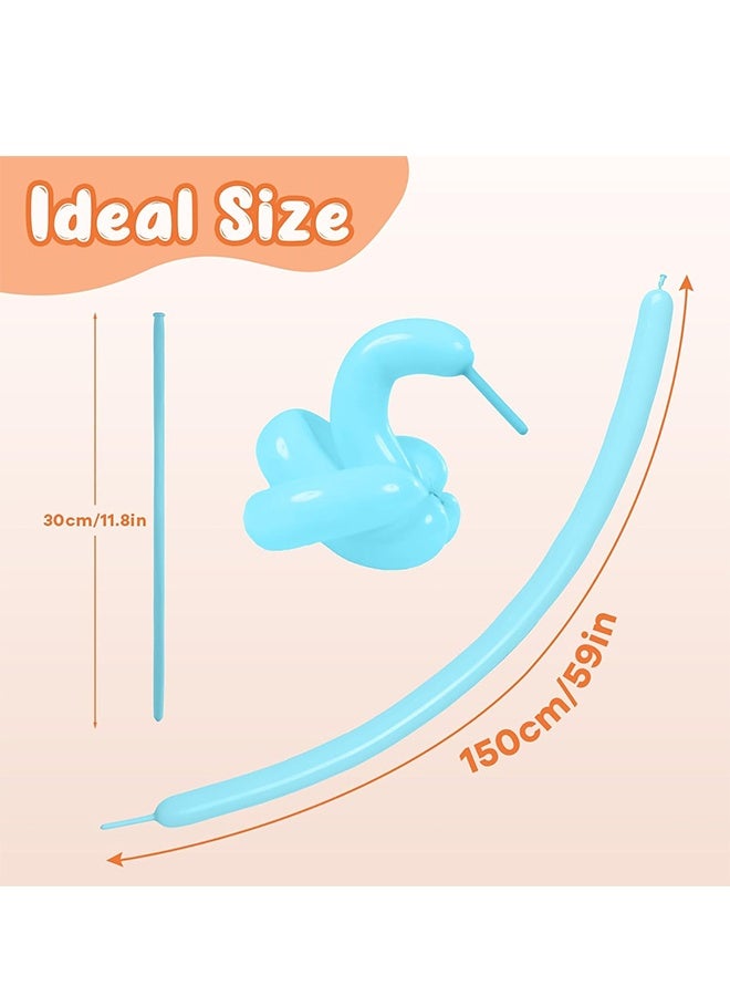 GIFT 100Pcs Balloons Pastel Long Balloons for Balloon Garland Thickening Skinny Latex Twisting Animals Modeling Christmas Birthday Wedding Party Decorations - Image 2