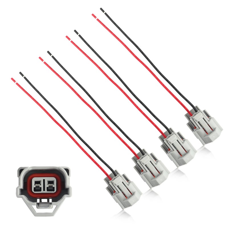 4 قطع موصلات حقن الوقود حزمة أسلاك حقن الوقود ملحقات سيارات متوافقة مع أودي شيفروليه دودج هيونداي إنفينيتي كيا لكزس مازدا