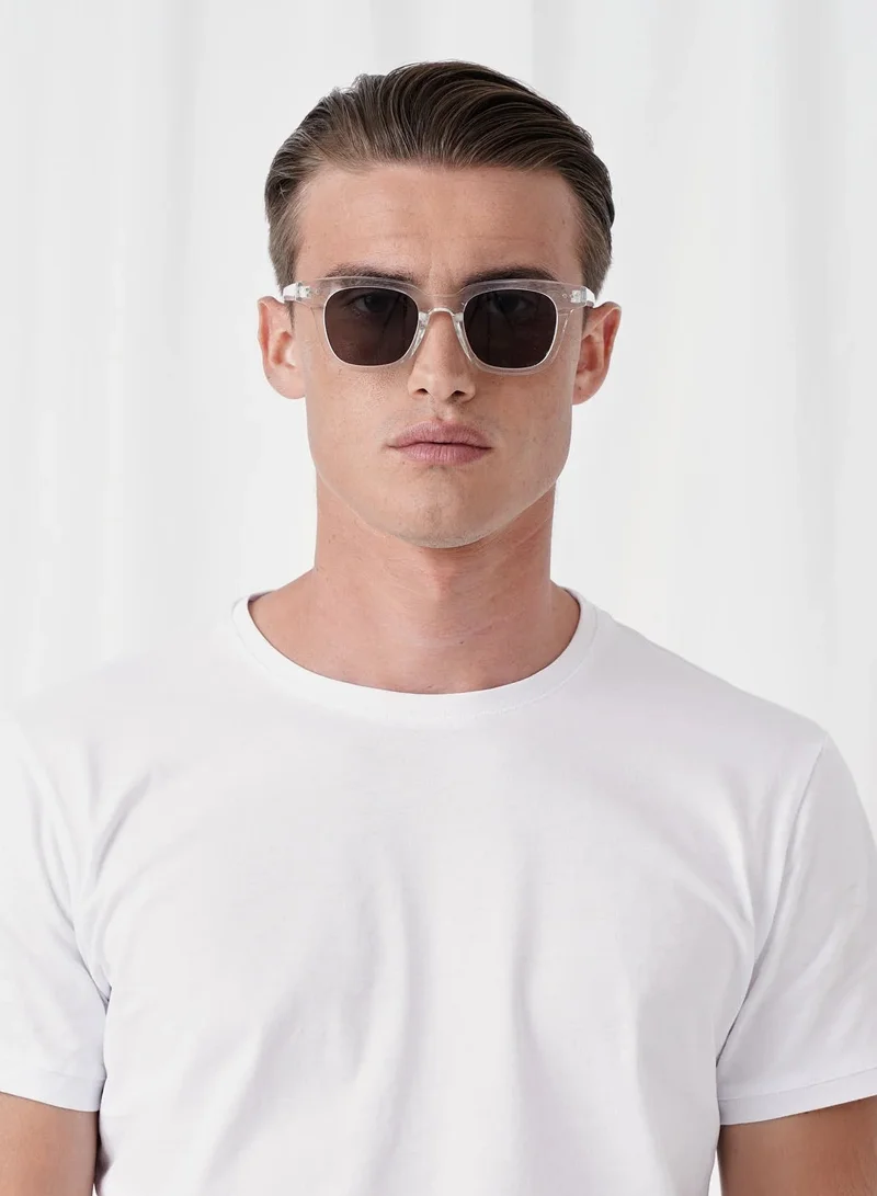 Explicit Poets Explicit Poets Unisex WILLIAM CLEAR Clear - Gray Stylish Sunglasses, 1EP9