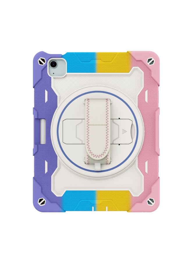 Suitable For Ipad Air 11/13 2025 Silicone Anti-drop Flat Protective Case Pro 11th Bracket Flat Case-Color:Colorful Green-Applicable Models:Ipad Air 11 2024/2025 (without Pen Tray)